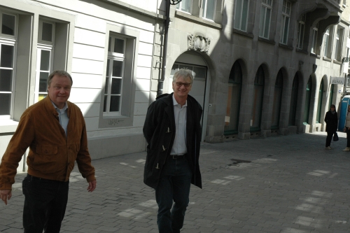 am Weg zur Stiftsbibliothek in St. Gallen